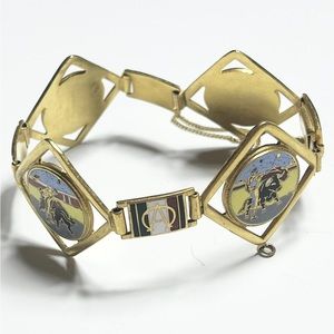 Vintage Estate Enamel Bullfighter Matador Bracelet